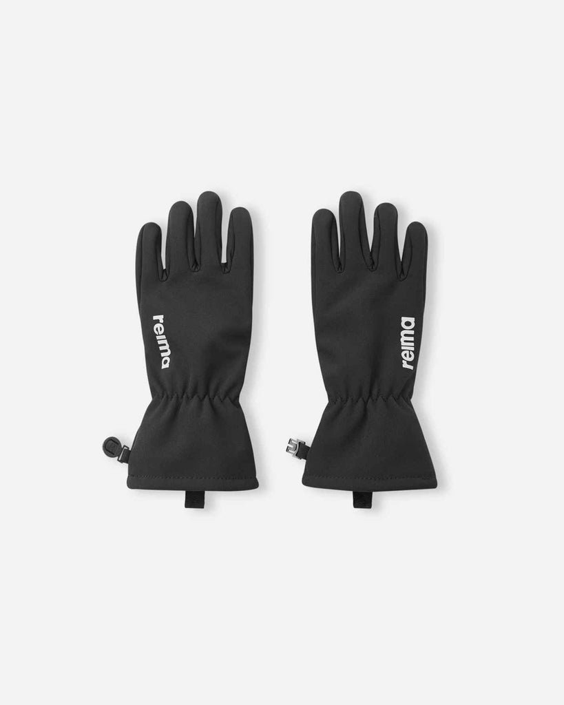 Reima Softshell Gloves; Tehden Black-Yttertøy-Reima-Junior Barneklær