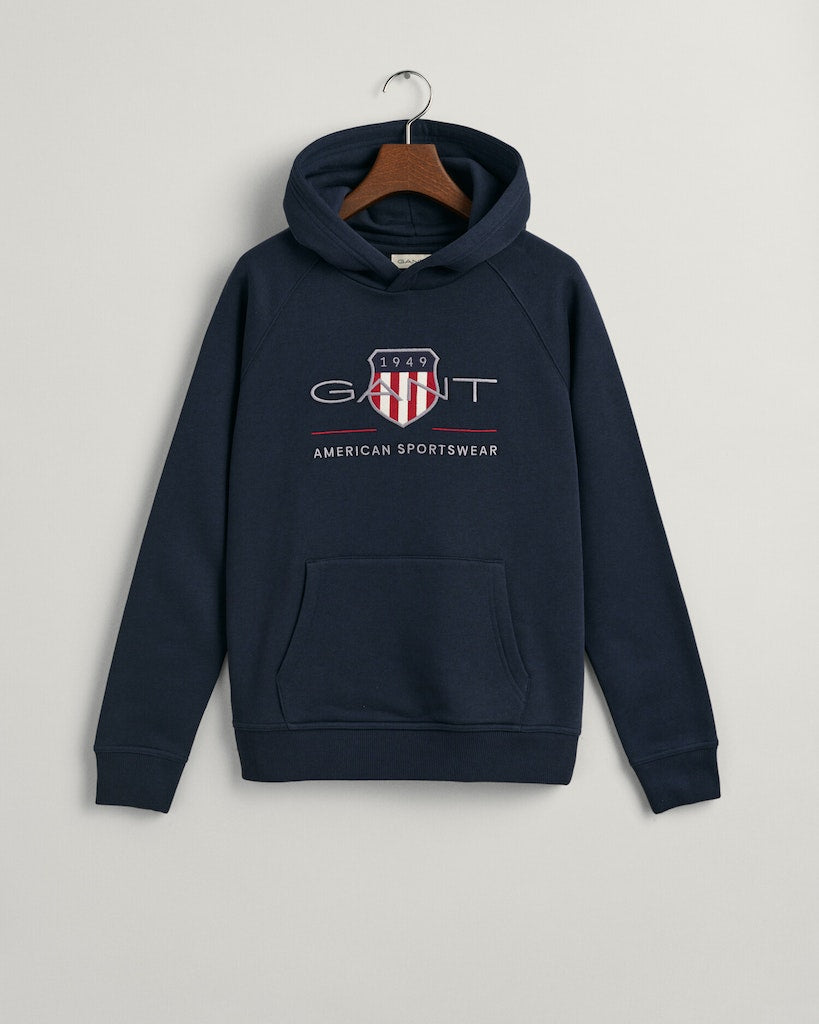 Gant Archive Shield Hoodie-Genser-Gant-Junior Barneklær