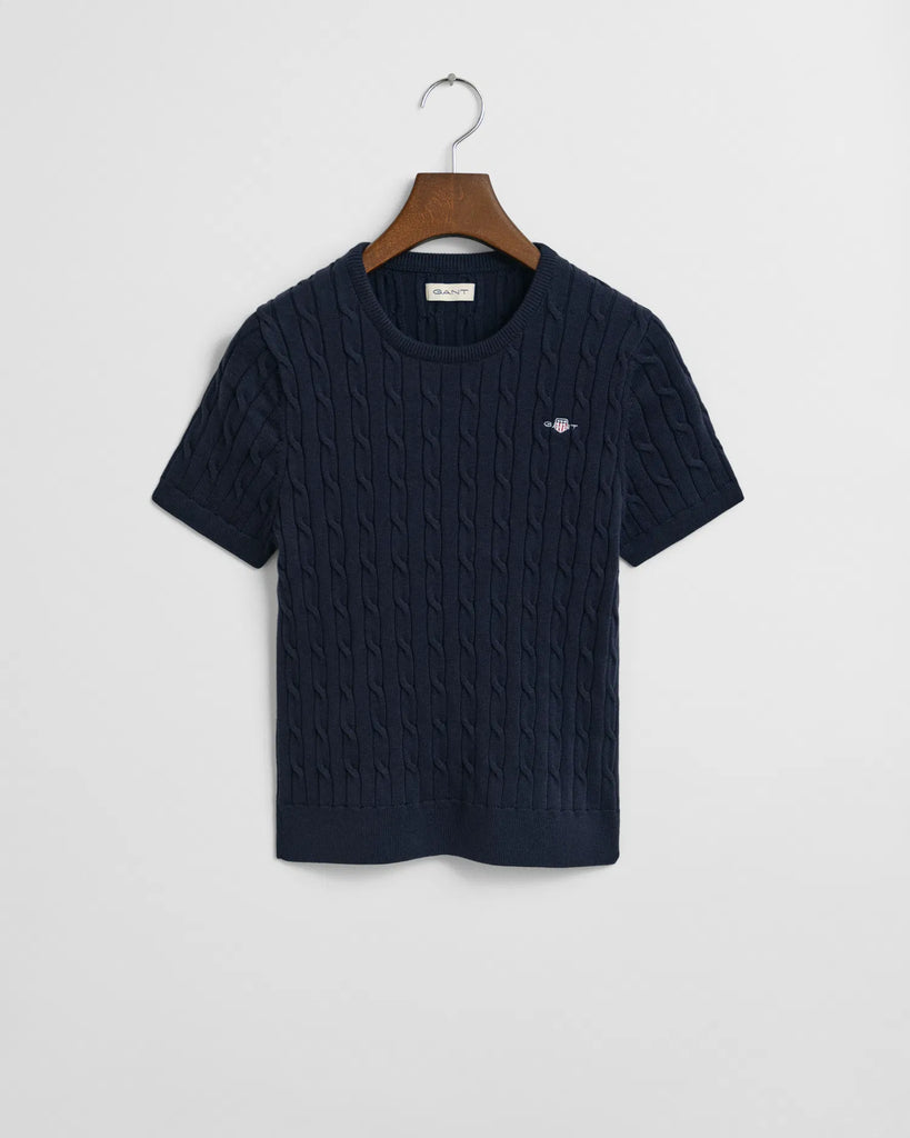 Gant Kabelstrikk Kort Erm-Genser-Gant-Junior Barneklær