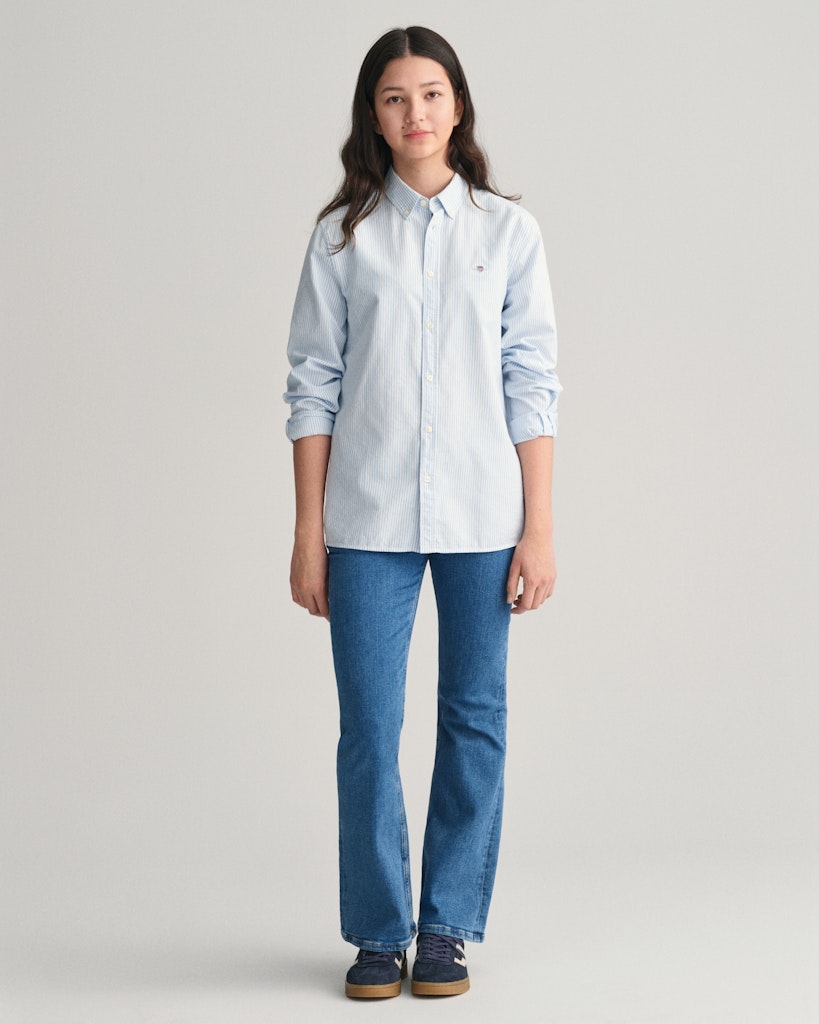 Gant Oxford Stripete Skjorte-Skjorte-Gant-Junior Barneklær