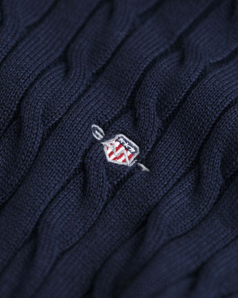 Gant Shield Bomull Kabelstrikk-Genser-Gant-Junior Barneklær