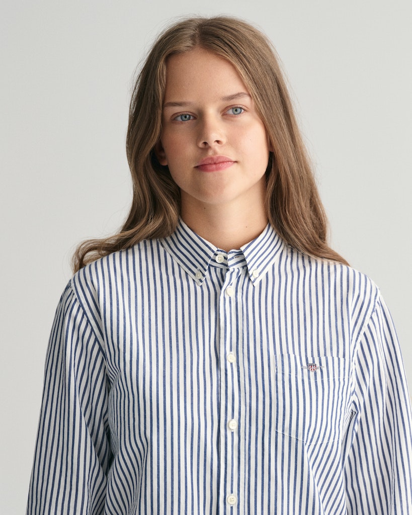Gant Striped Shield B.d Poplin Shirt-Skjorte-Gant-Junior Barneklær