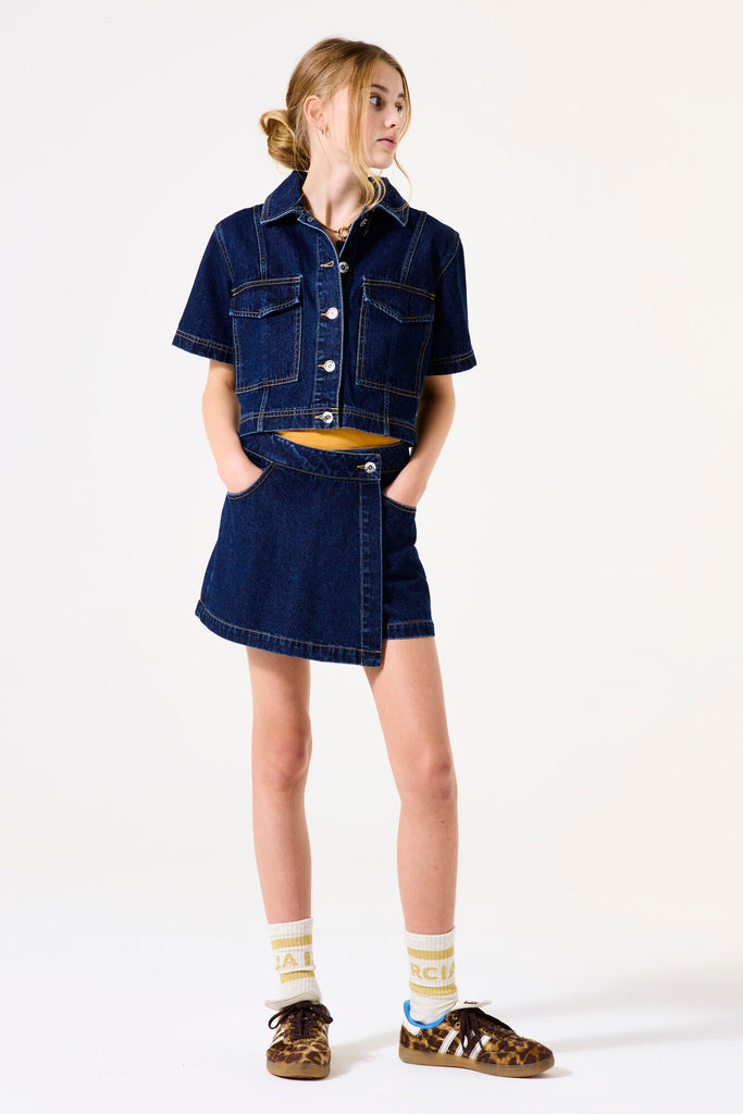 Garcia Kortermet Denimjakke-Ukjent-Garcia-Junior Barneklær