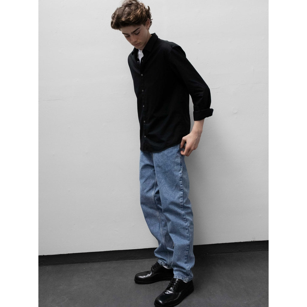 Grunt Street Loose Mid Blue Jeans-Jeans-Grunt-Junior Barneklær