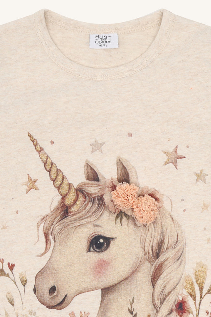 Hust&Claire Alma Unicorn Longsleeve-T-skjorte-Hust&Claire-Junior Barneklær