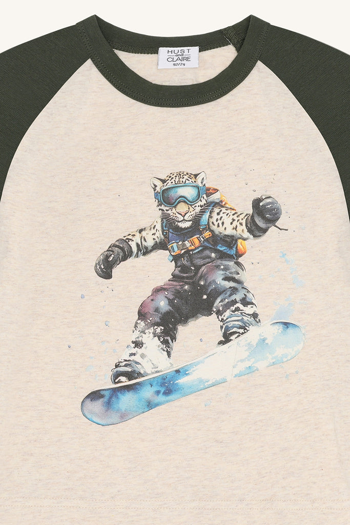 Hust&Claire Anton Snowleopard Longsleeve-T-skjorte-Hust&Claire-Junior Barneklær