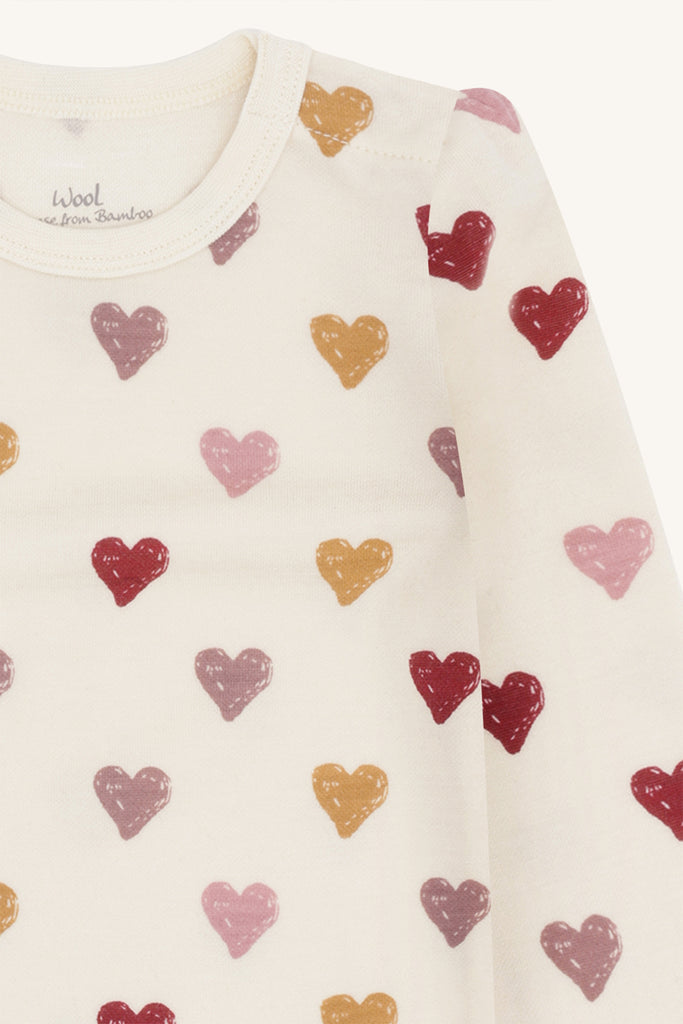 Hust&Claire Baloo Hearts Puff Body-Body-Hust&Claire-Junior Barneklær