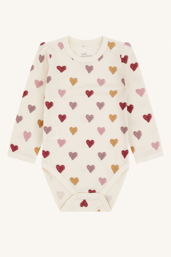 Hust&Claire Baloo Hearts Puff Body-Body-Hust&Claire-Junior Barneklær