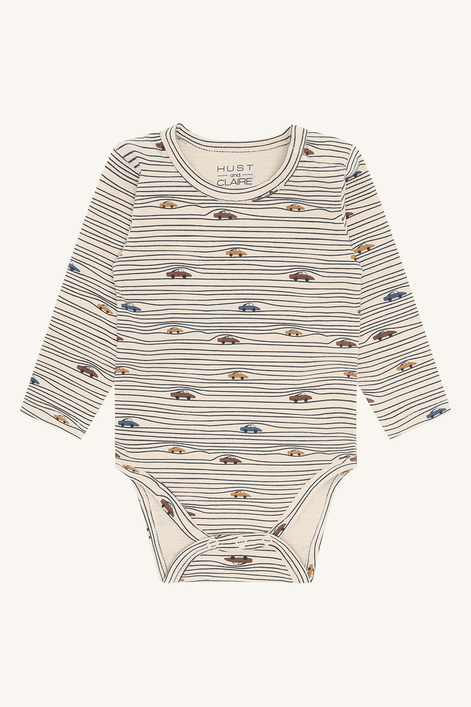 Hust&Claire Billy Stripe Cars Body-Body-Hust&Claire-Junior Barneklær