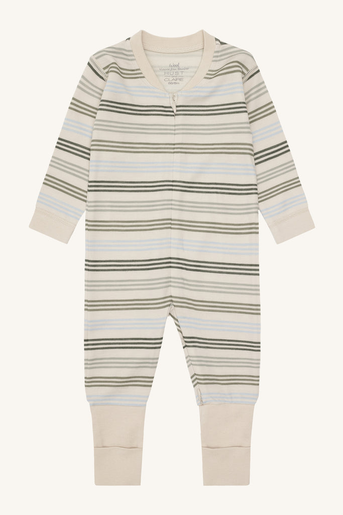 Hust&Claire Manu Zip 3 Stripes Heldrakt-Nattøy-Hust&Claire-Junior Barneklær