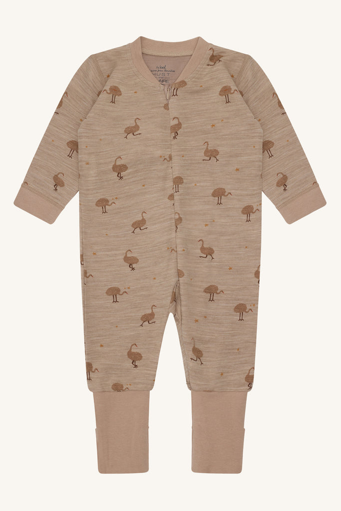 Hust&Claire Manu Zip Ostrich Heldrakt-Nattøy-Hust&Claire-Junior Barneklær