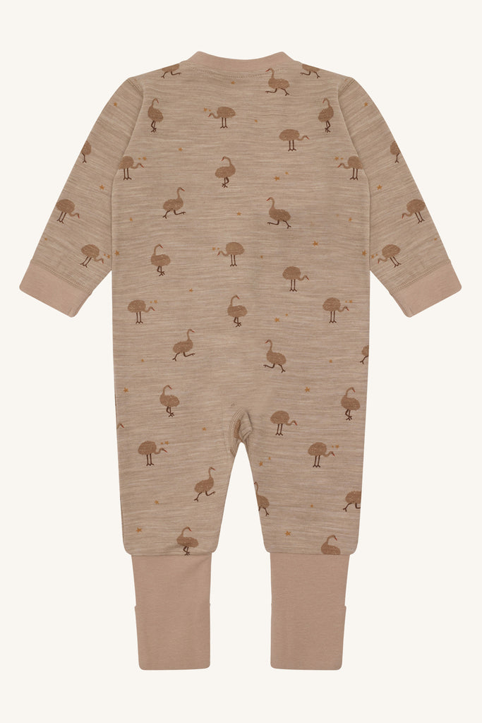 Hust&Claire Manu Zip Ostrich Heldrakt-Nattøy-Hust&Claire-Junior Barneklær