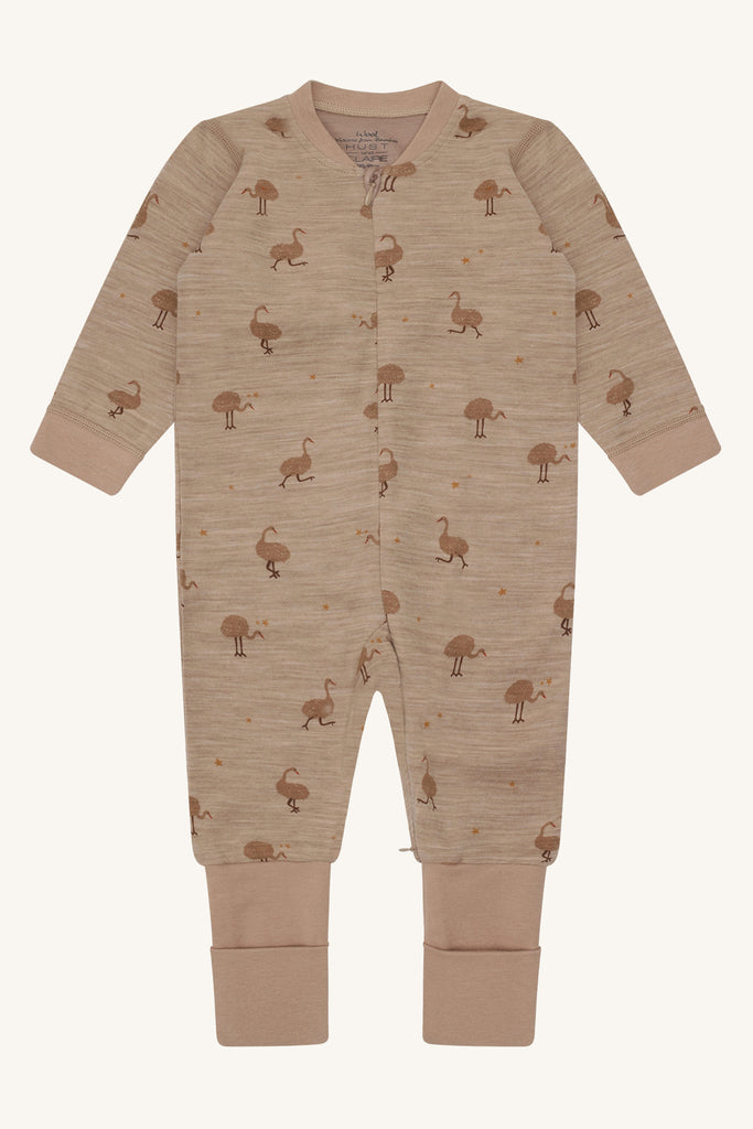 Hust&Claire Manu Zip Ostrich Heldrakt-Nattøy-Hust&Claire-Junior Barneklær