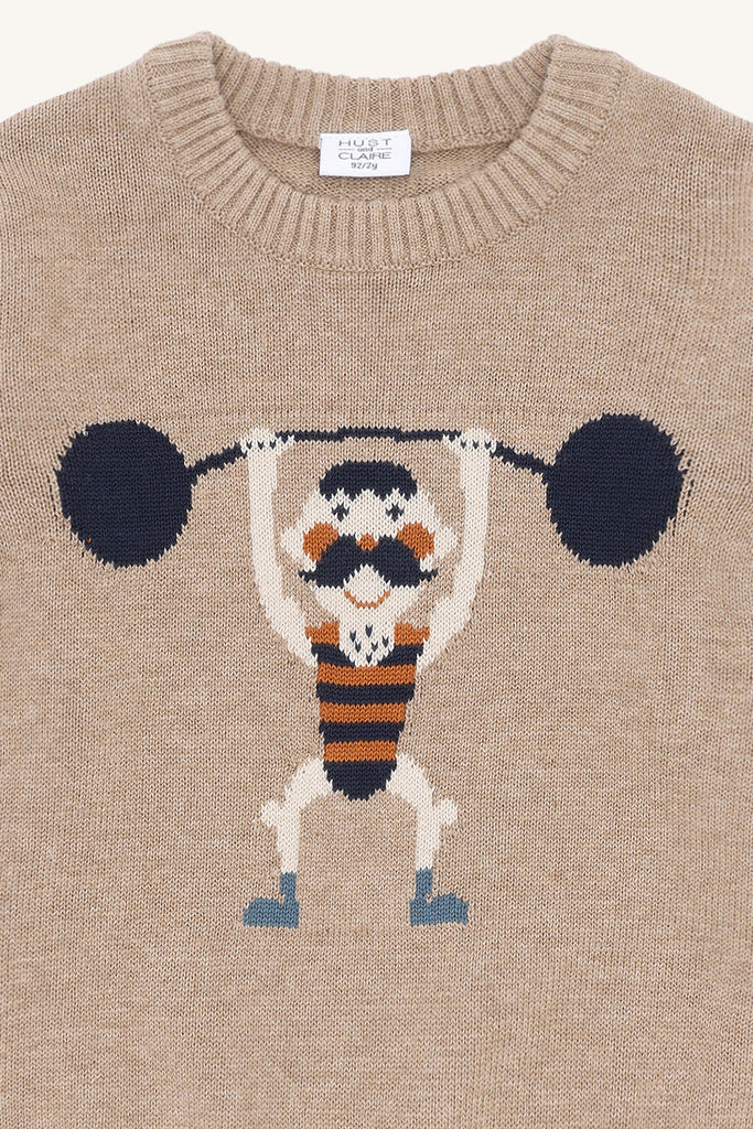 Hust&Claire Pelle Knit Strong Man Genser-Genser-Hust&Claire-Junior Barneklær