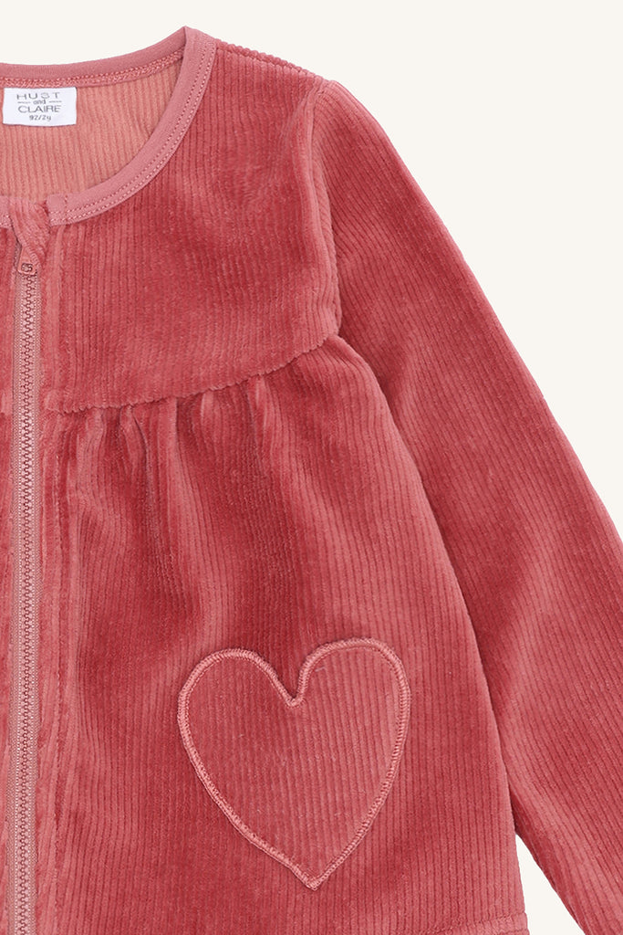 Hust&Claire Sicillia Ottoman Velour Jakke-Genser-Hust&Claire-Junior Barneklær