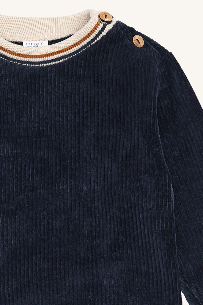 Hust&Claire Sofus Ribbed Velour Genser-Genser-Hust&Claire-Junior Barneklær