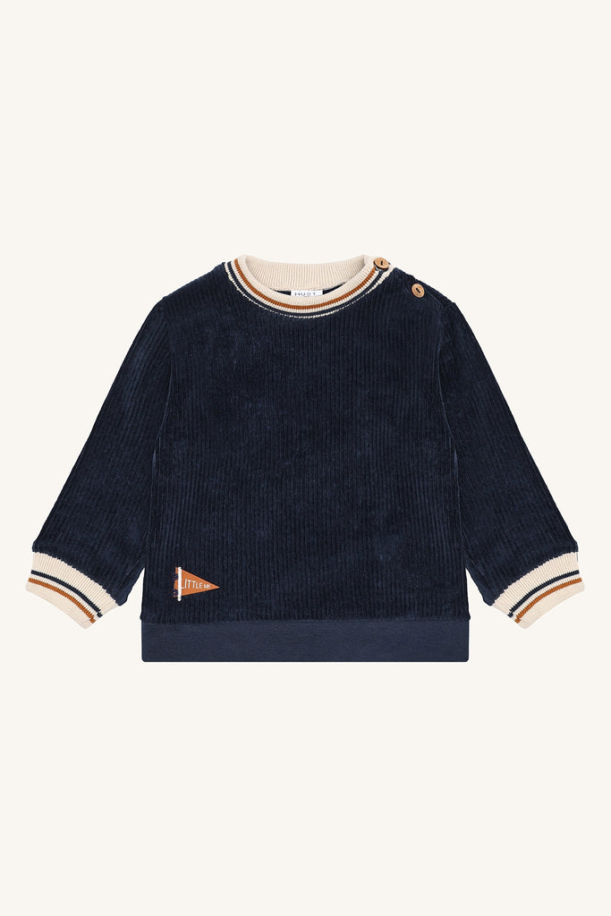 Hust&Claire Sofus Ribbed Velour Genser-Genser-Hust&Claire-Junior Barneklær