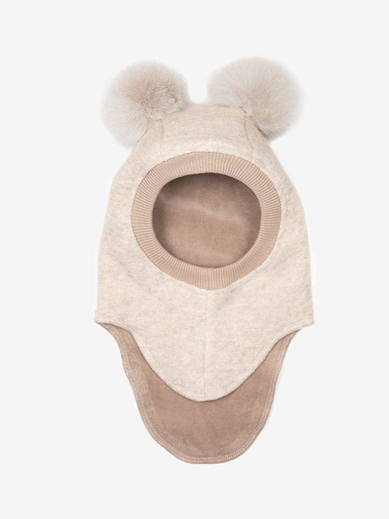 Huttelihut Balaclava Wool Alpaca Pompoms-Hodeplagg-Huttelihut-Junior Barneklær