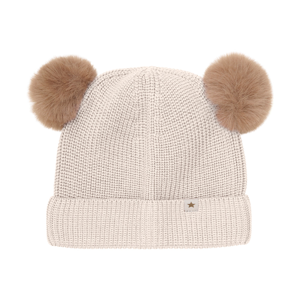 Huttelihut Beanie Ull Pompoms-Hodeplagg-Huttelihut-Junior Barneklær