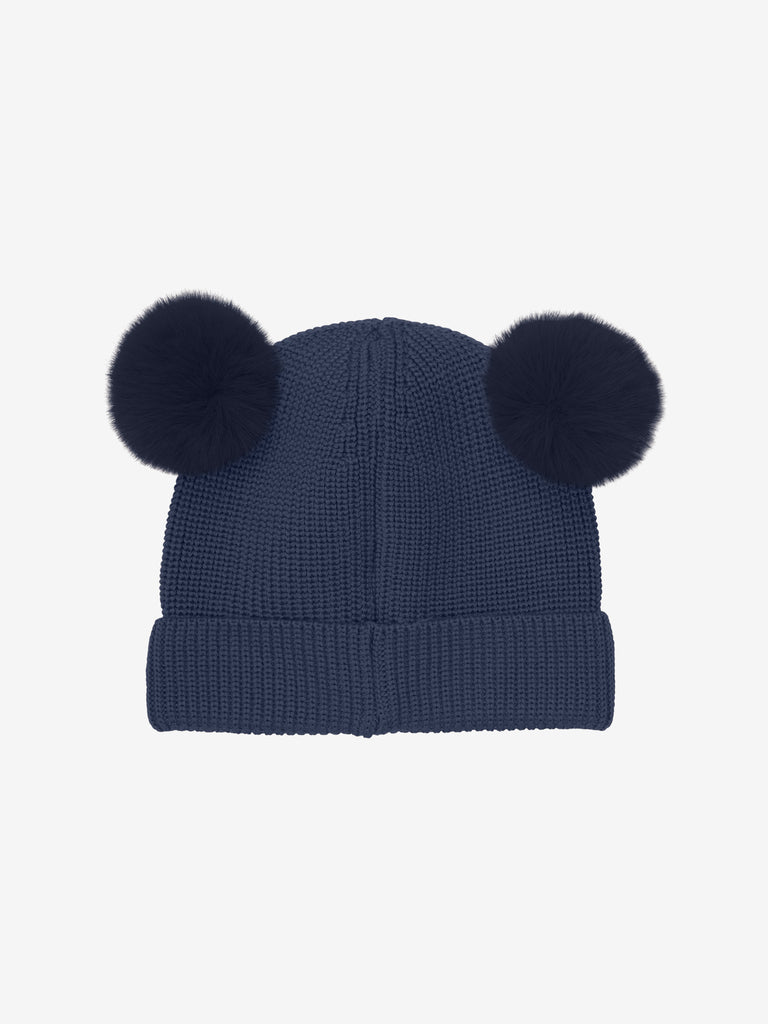 Huttelihut Beanie Wool Knit Pompoms-Hodeplagg-Huttelihut-Junior Barneklær