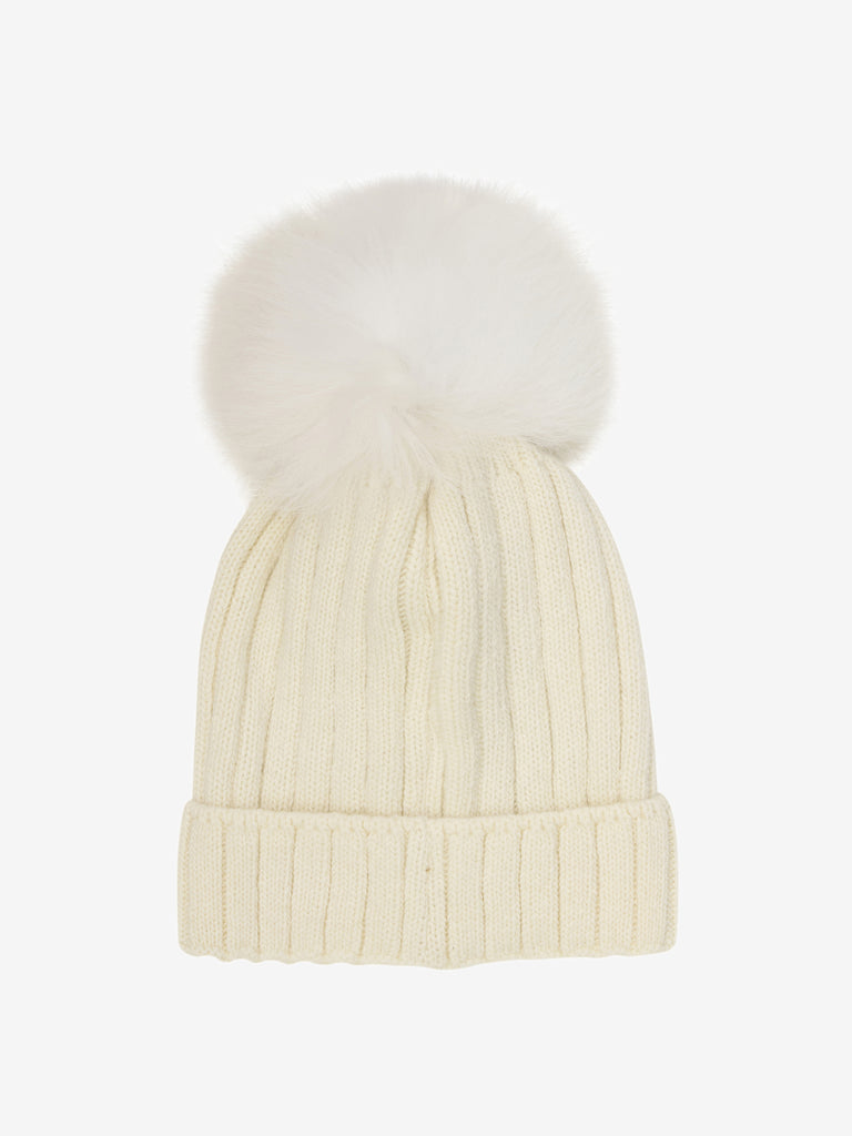 Huttelihut Hat Knit Alpaca Pompom-Hodeplagg-Huttelihut-Junior Barneklær