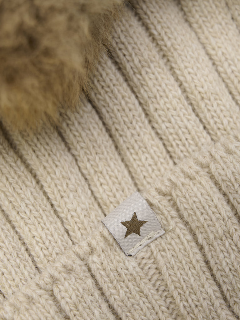 Huttelihut Hat Knit Alpaca Pompom-Hodeplagg-Huttelihut-Junior Barneklær