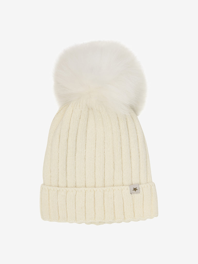 Huttelihut Hat Knit Alpaca Pompom-Hodeplagg-Huttelihut-Junior Barneklær