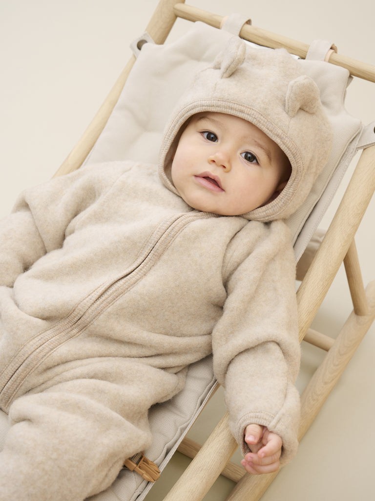 Huttelihut Pram Suit Ears Wool Fleece-Hodeplagg-Huttelihut-Junior Barneklær