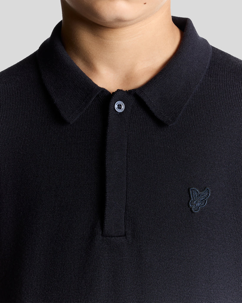 Lyle&Scott Langermet Strikket Pique-Skjorte-Lyle & Scott-Junior Barneklær