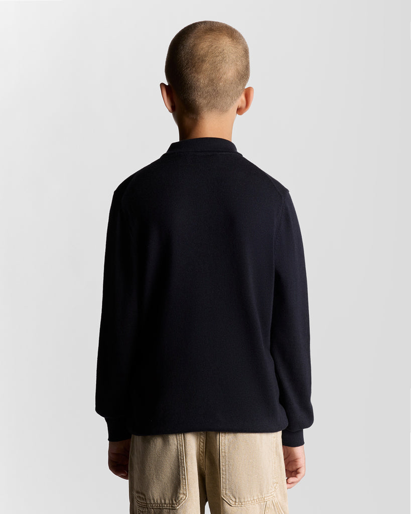 Lyle&Scott Langermet Strikket Pique-Skjorte-Lyle & Scott-Junior Barneklær