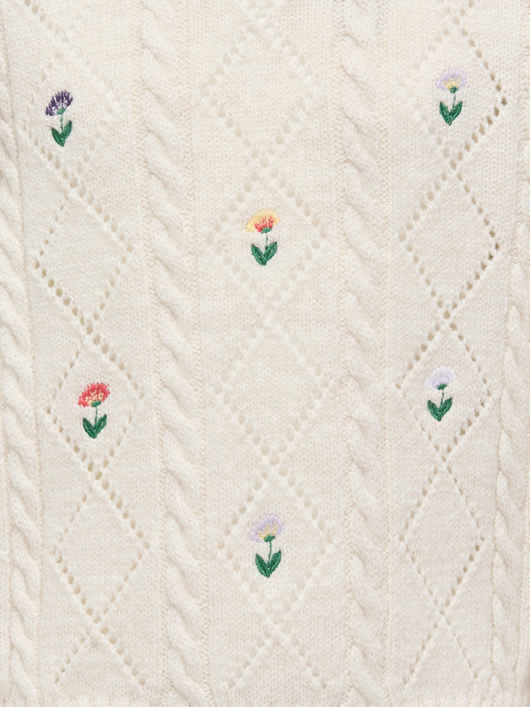 Only Flower Strikket Genser-Genser-Only-Junior Barneklær