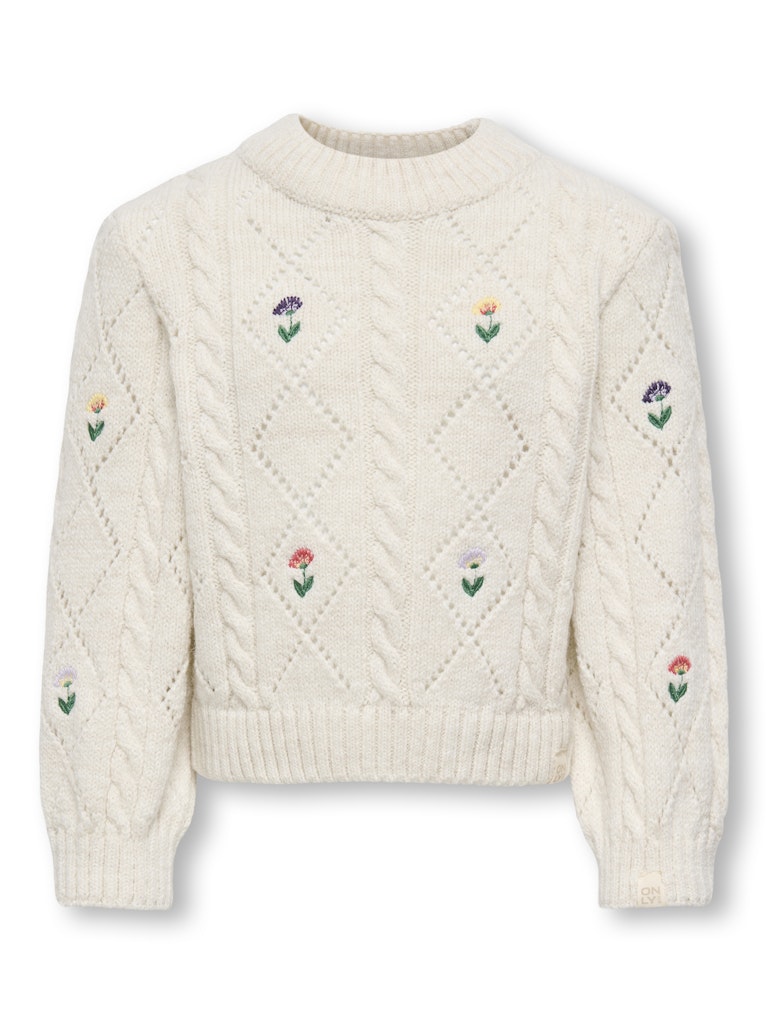 Only Flower Strikket Genser-Genser-Only-Junior Barneklær