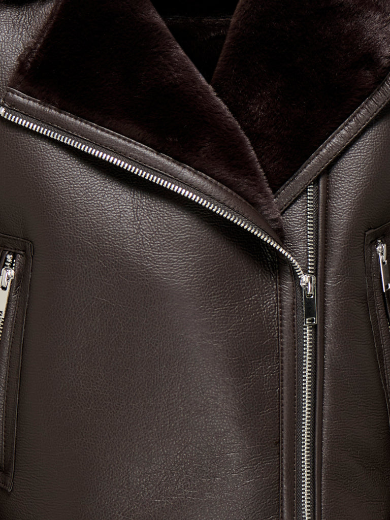 Only Starry Faux Skinn - Teddy Jakke-Yttertøy-Only-Junior Barneklær