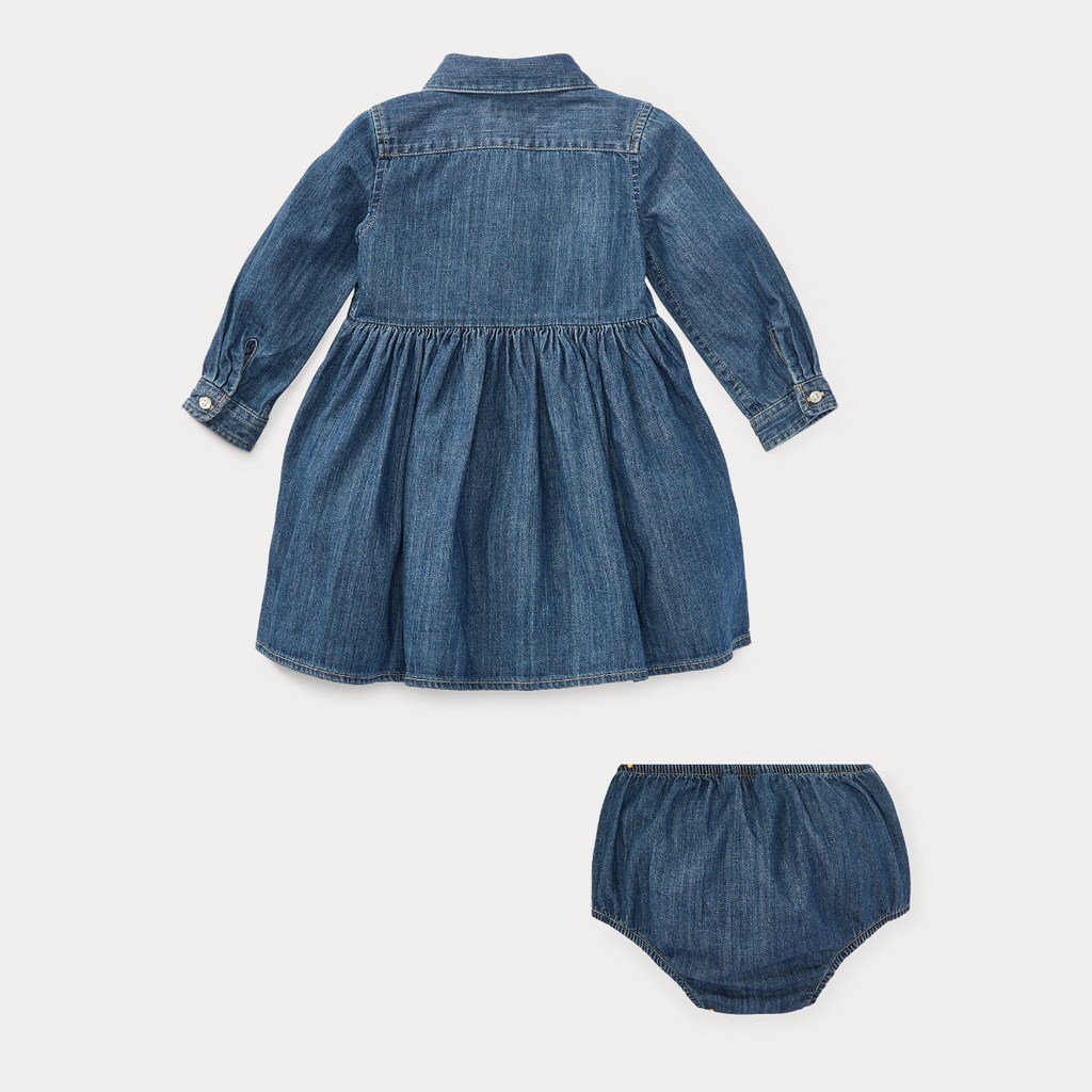 Ralph Lauren Denim Kjole-Kjole-Ralph Lauren-Junior Barneklær