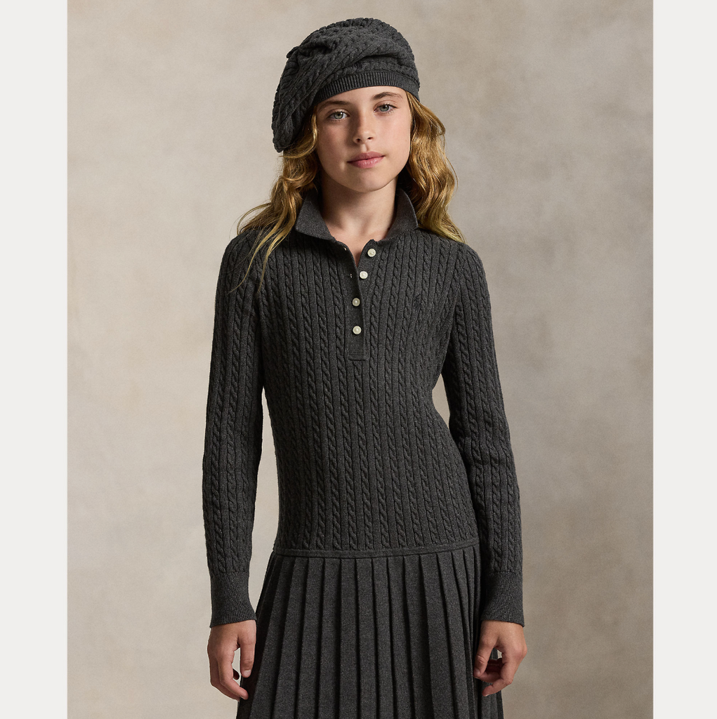 Ralph Lauren Kabelstrikk Kjole-Genser-Ralph Lauren-Junior Barneklær