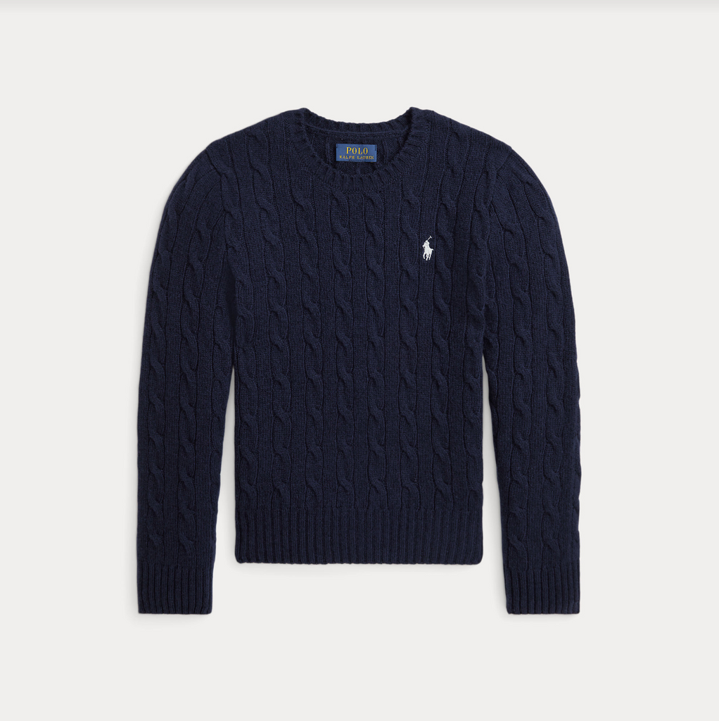 Ralph Lauren Kabelstrikk Ull-Genser-Ralph Lauren-Junior Barneklær