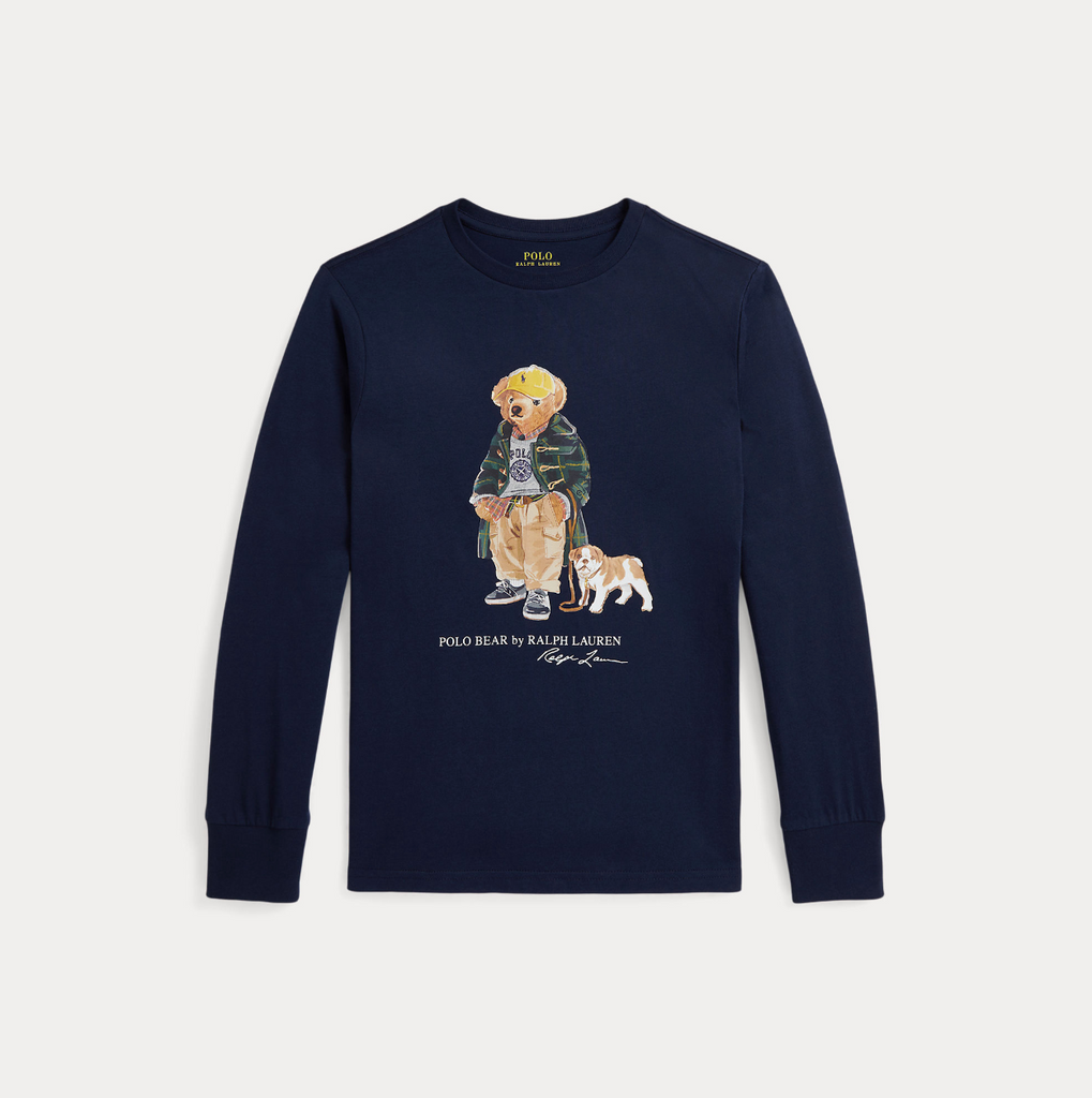 Ralph Lauren Longsleeve Polo Bear-T-skjorte-Ralph Lauren-Junior Barneklær
