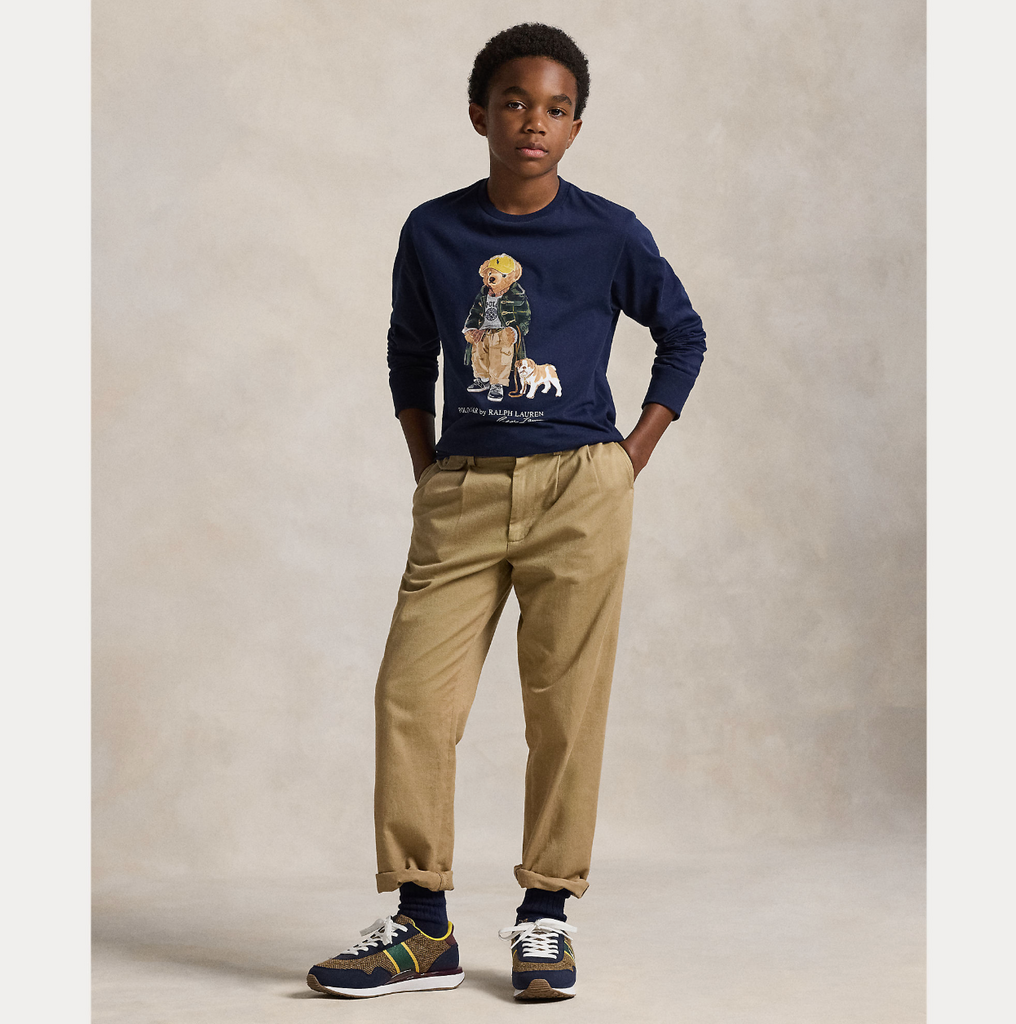 Ralph Lauren Longsleeve Polo Bear-T-skjorte-Ralph Lauren-Junior Barneklær