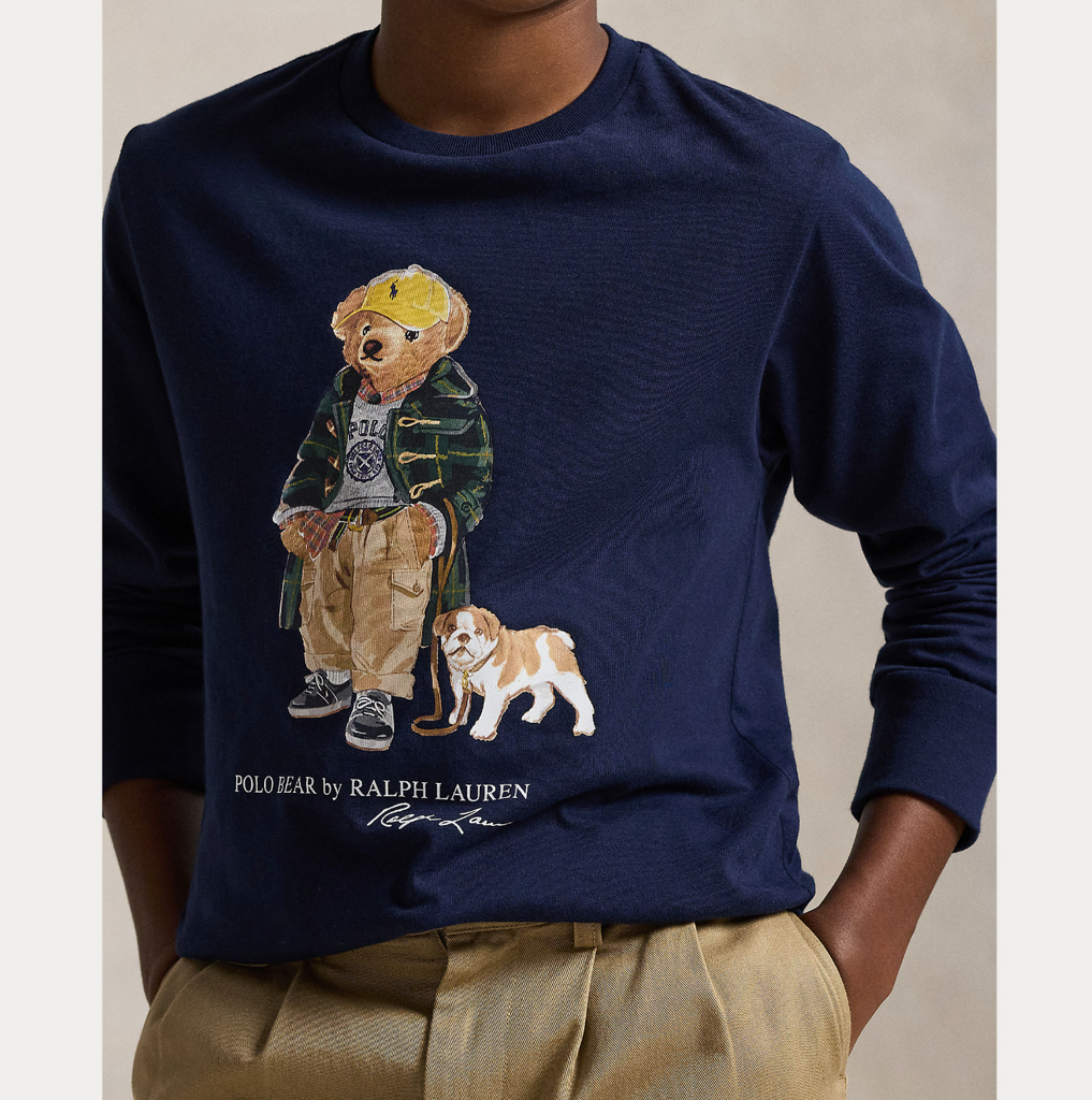 Ralph Lauren Longsleeve Polo Bear-T-skjorte-Ralph Lauren-Junior Barneklær