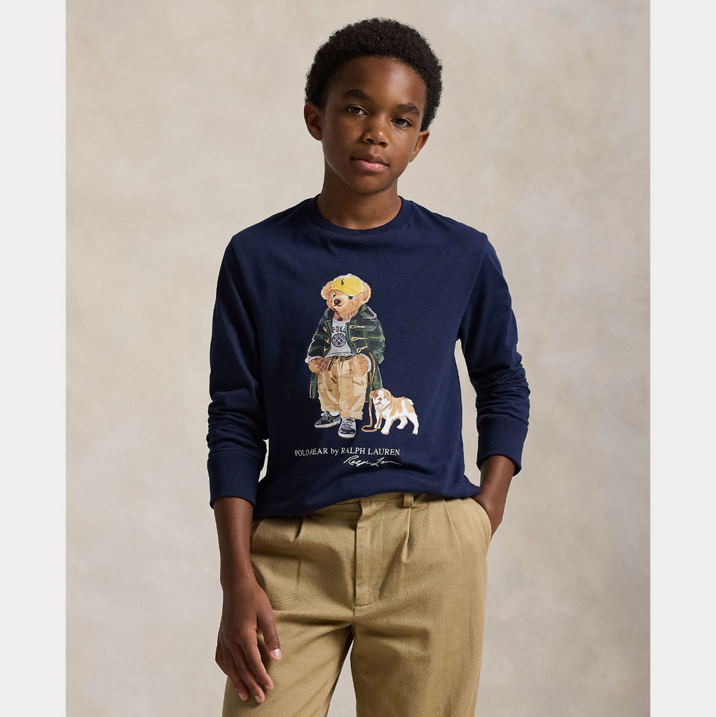 Ralph Lauren Longsleeve Polo Bear-T-skjorte-Ralph Lauren-Junior Barneklær