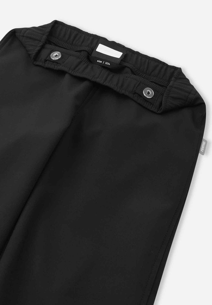Reima Softshell Pants; Kuori Black-Bukse-Reima-Junior Barneklær