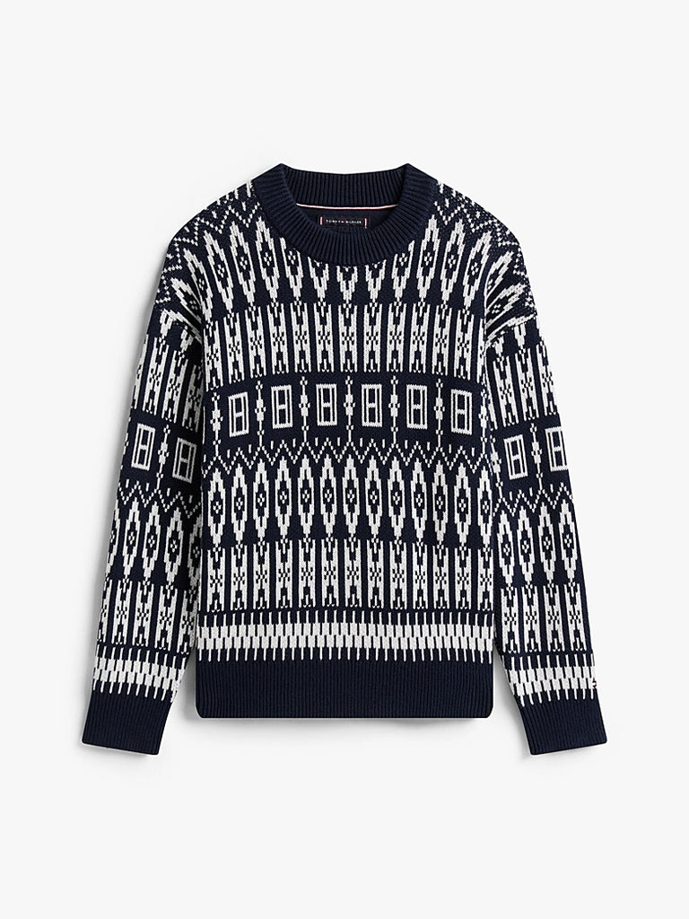 Tommy Hilfiger Fairisle Strikkegenser-Genser-Tommy Hilfiger-Junior Barneklær