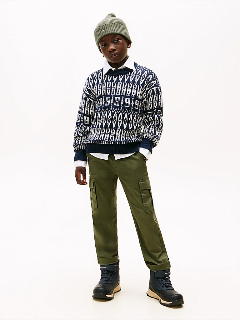 Tommy Hilfiger Fairisle Strikkegenser-Genser-Tommy Hilfiger-Junior Barneklær