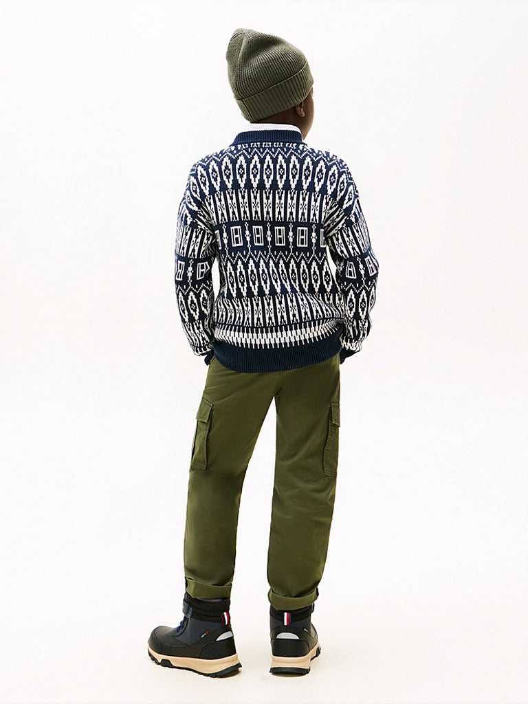 Tommy Hilfiger Fairisle Strikkegenser-Genser-Tommy Hilfiger-Junior Barneklær