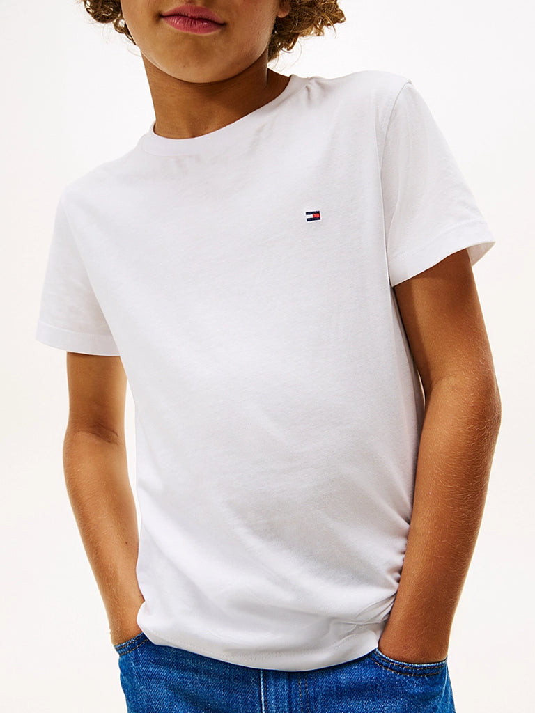 Tommy Hilfiger Klassisk Hvit T-skjorte-T-skjorte-Tommy Hilfiger-Junior Barneklær