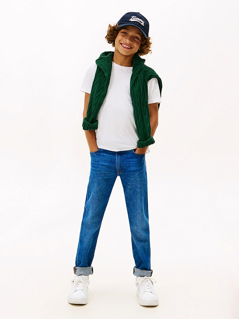 Tommy Hilfiger Klassisk Hvit T-skjorte-T-skjorte-Tommy Hilfiger-Junior Barneklær