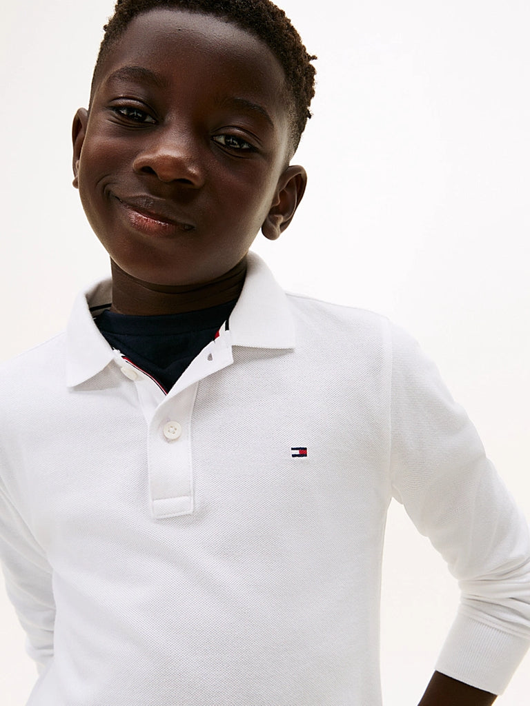 Tommy Hilfiger Langermet Pique-Skjorte-Tommy Hilfiger-Junior Barneklær