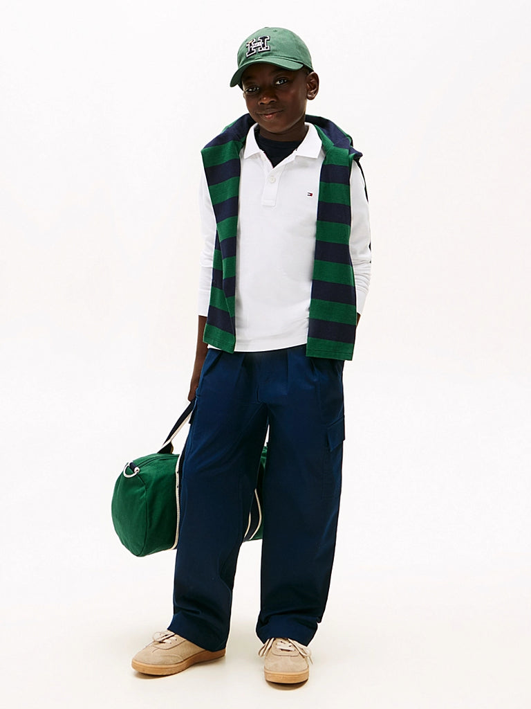 Tommy Hilfiger Langermet Pique-Skjorte-Tommy Hilfiger-Junior Barneklær