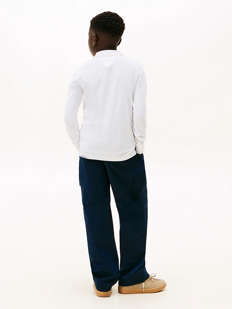 Tommy Hilfiger Langermet Pique-Skjorte-Tommy Hilfiger-Junior Barneklær