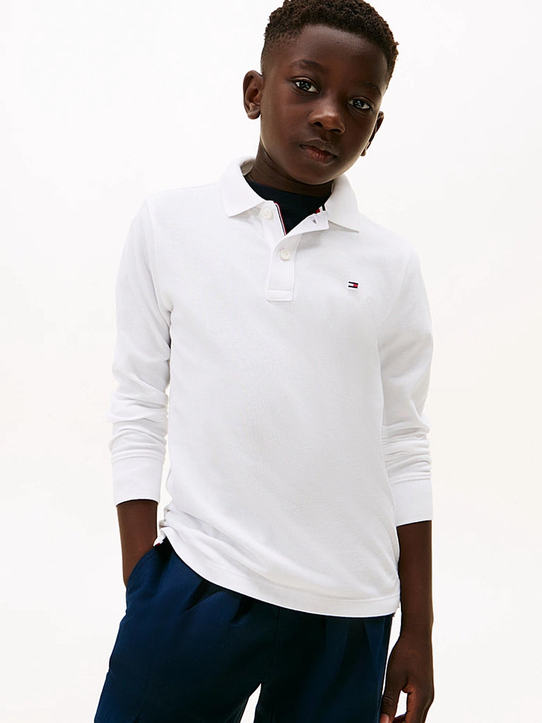 Tommy Hilfiger Langermet Pique-Skjorte-Tommy Hilfiger-Junior Barneklær